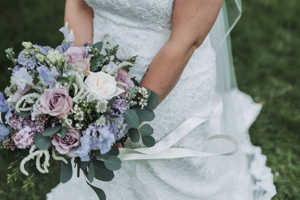 Bride with bouquet