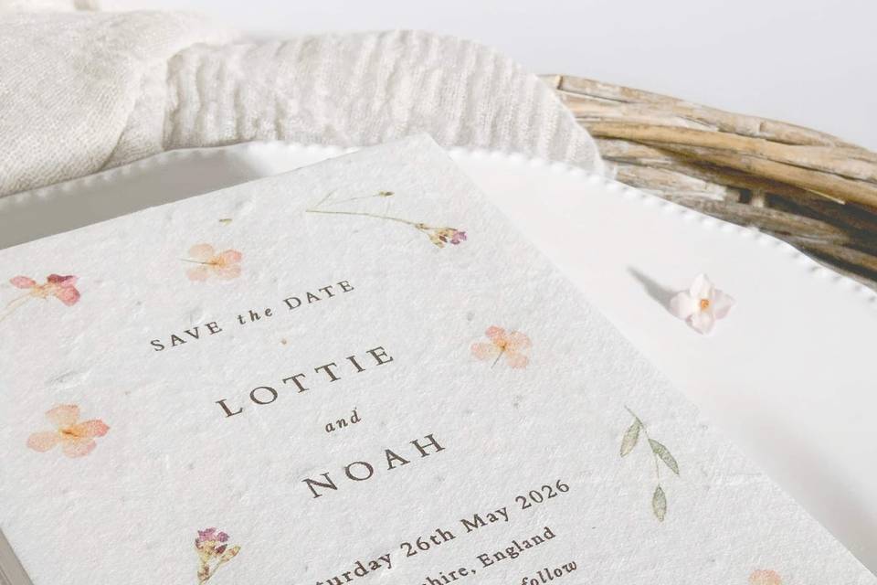 Seed paper save the date