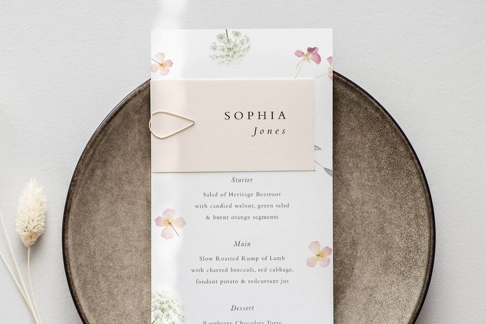 Wildflower Place Setting