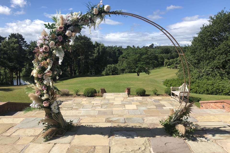 Floral moongate/floral arch