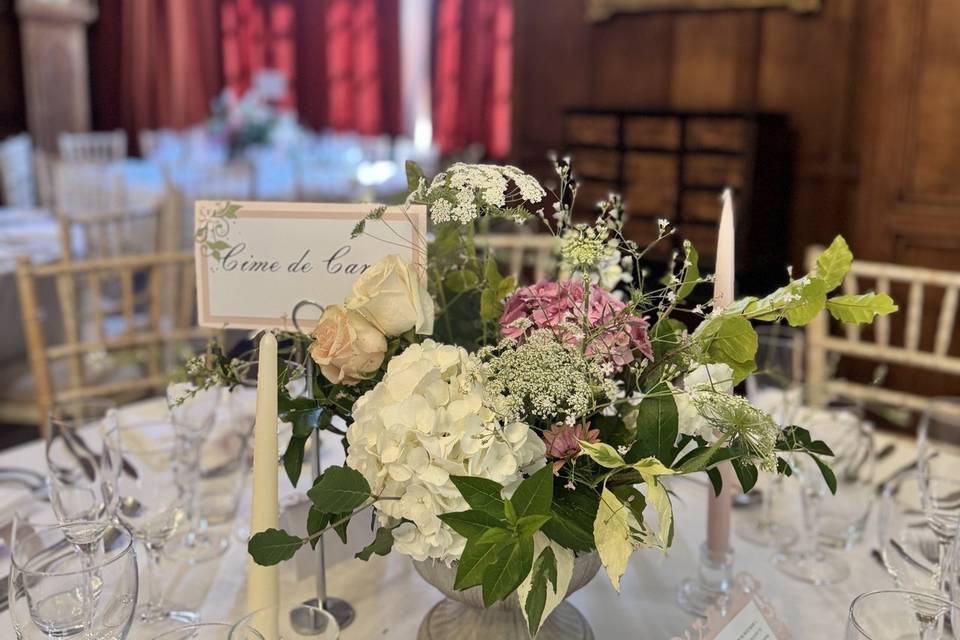 Footed bowl table centrepiece