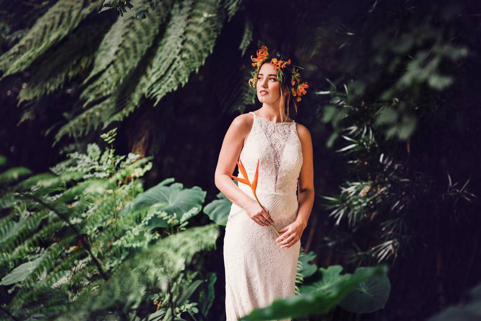 Bride in the gardens