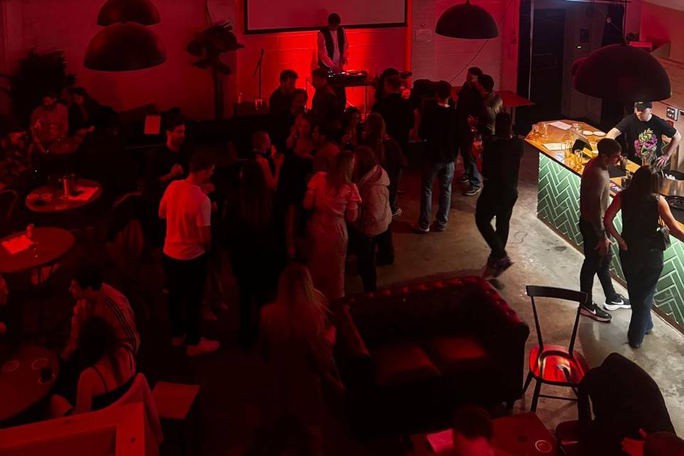 Main room red lighting