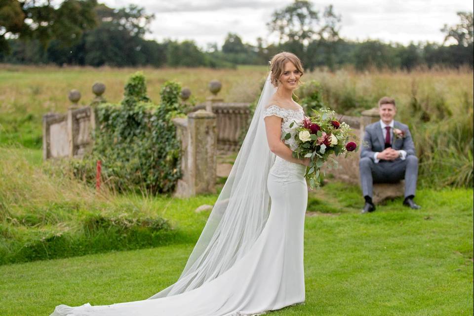 Watching his bride