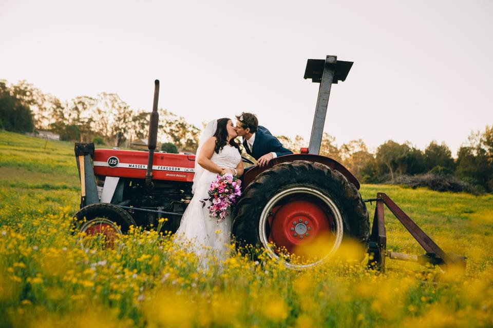 Tractor wedding