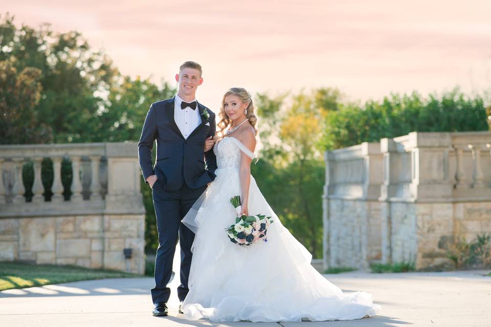 Bride and Groom- Italian Villa