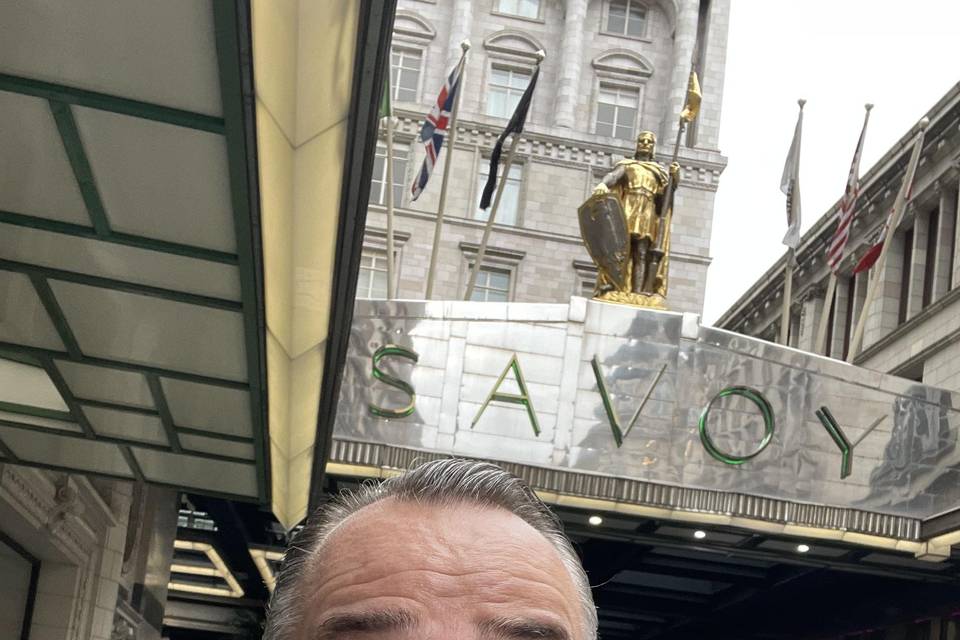 Arriving at the Savoy