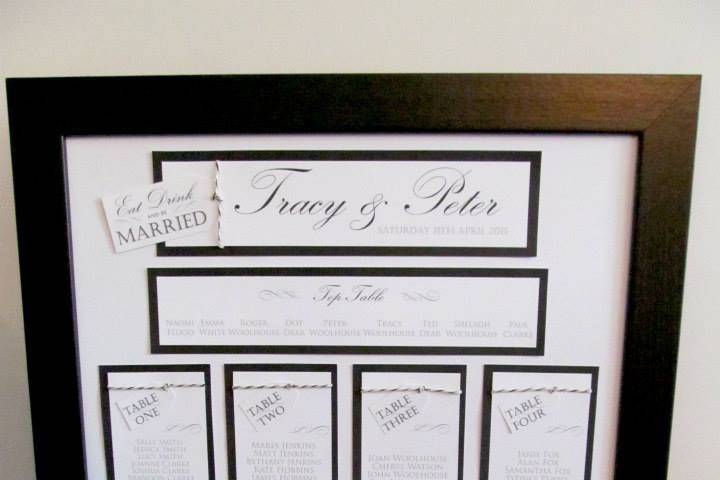 Table plan black and white