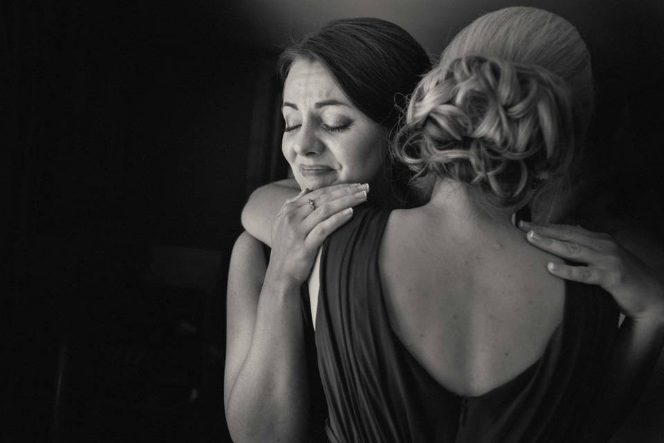 Bridesmaid hug
