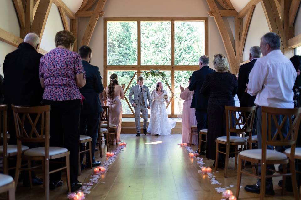 Mill barn ceremony