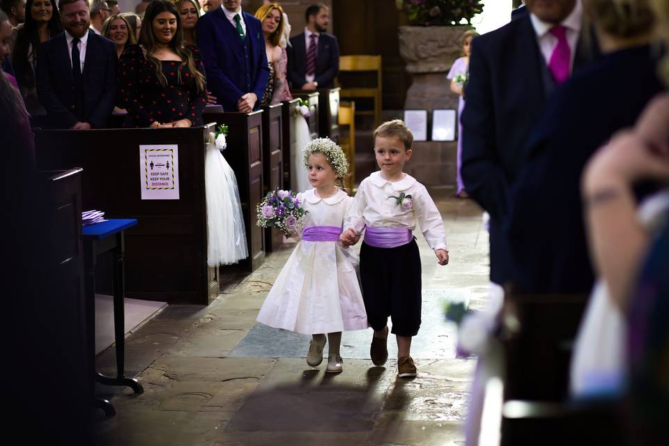 Flower girl and page boy