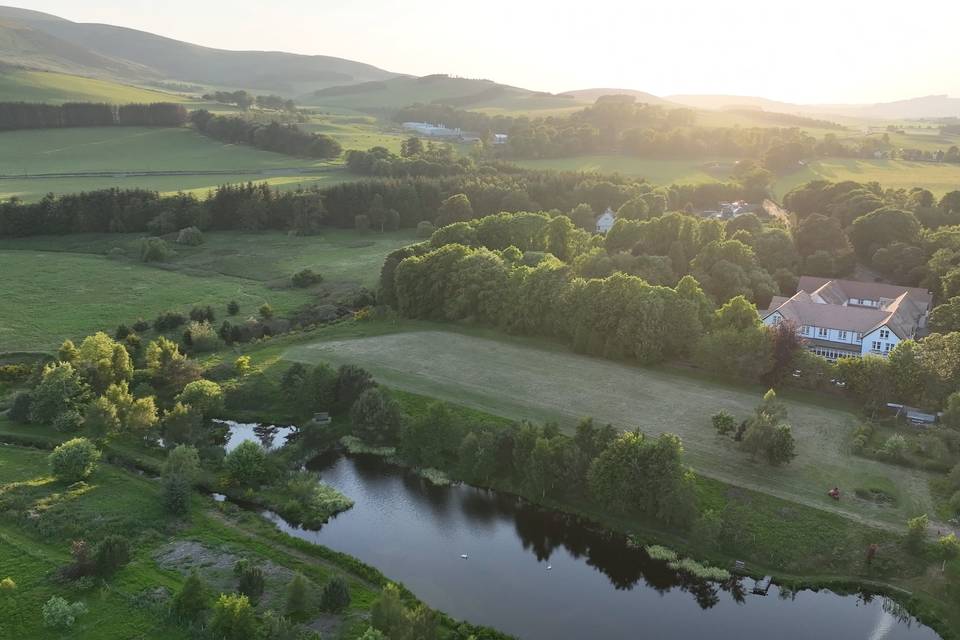 Hotel and Grounds Drone Shot