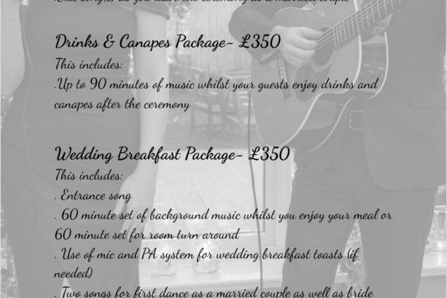 Wedding Packages 1