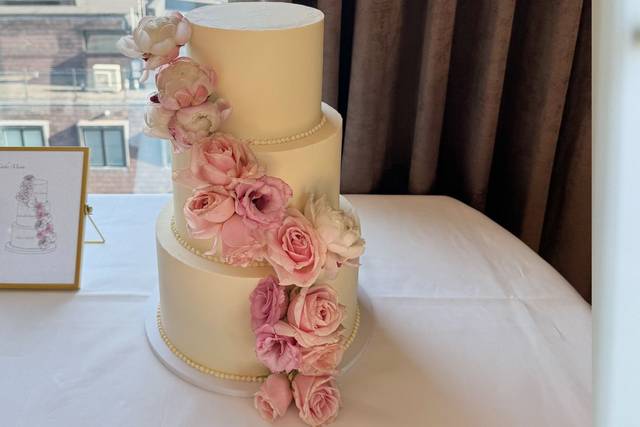Cascading Pink Florals