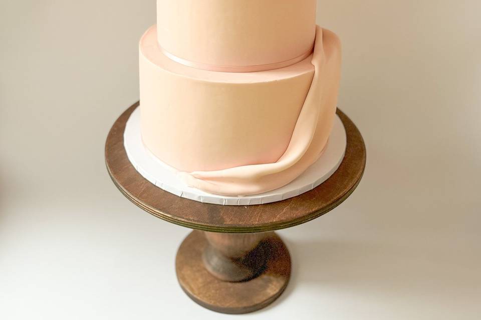 4 Tier Fondant Drape Cake