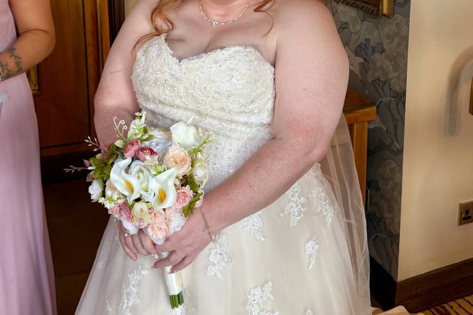 Blushy pink bride