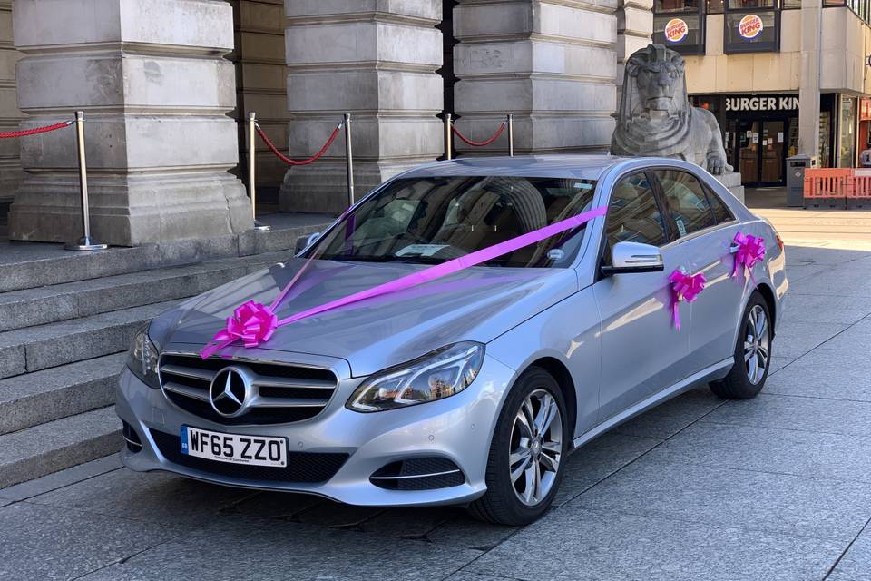 Wedding Car with ribbons
