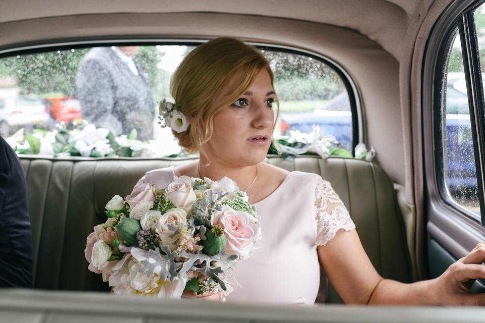 Bride in the Car