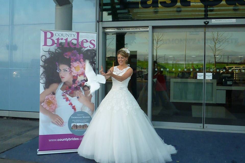 Wedding doves @ manchester city football club