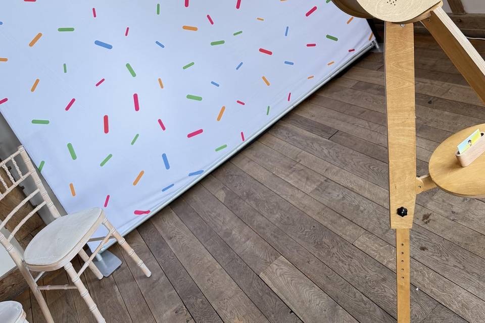 One of our backdrops