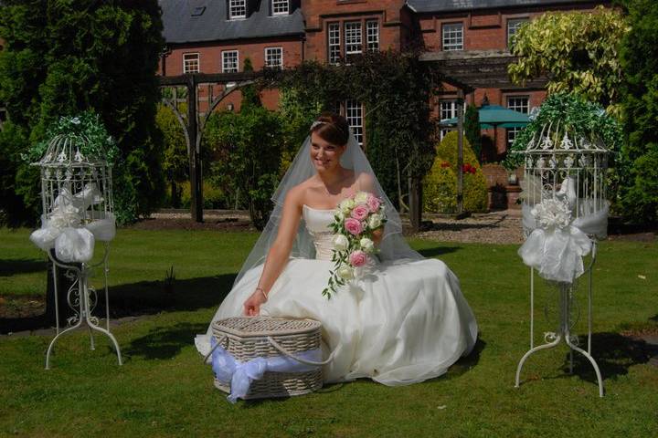 Wedding doves at nunsmere hall