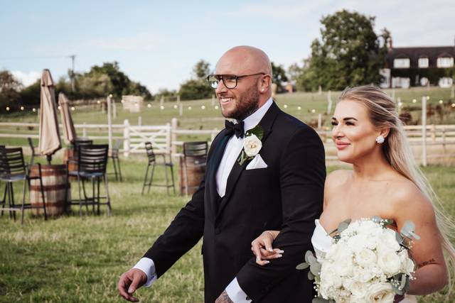 Candid Newlywed Moment