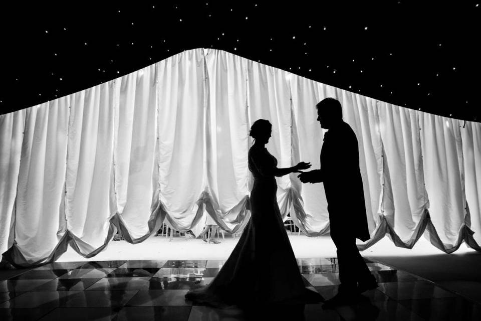 Our reveal curtain is great for your first dance
