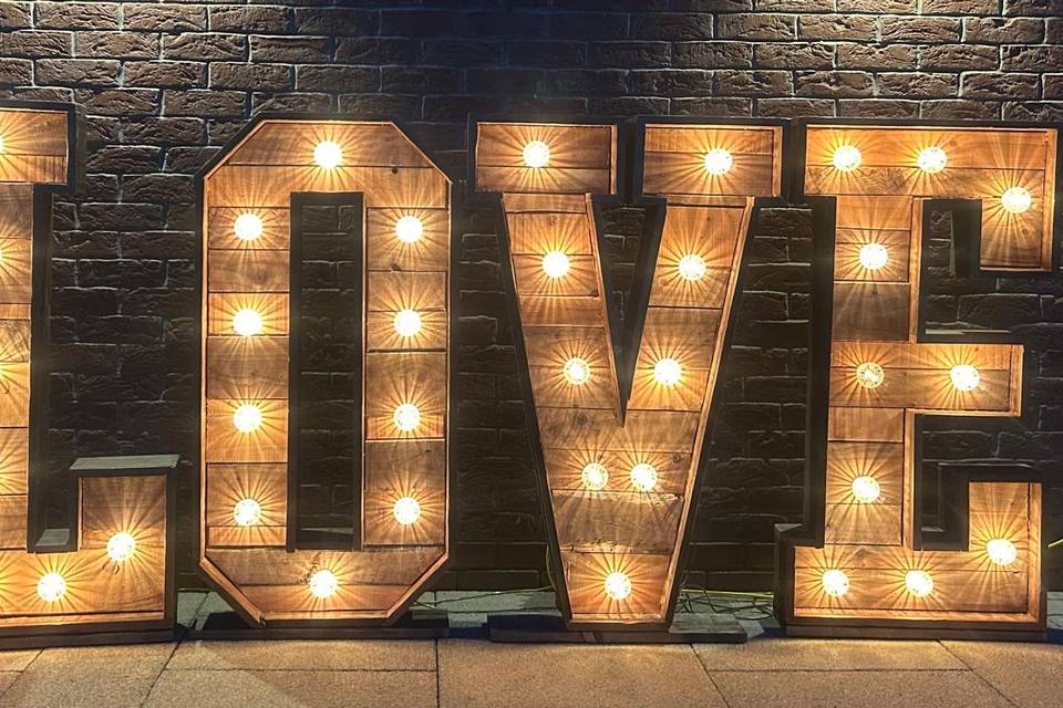 Rustic Wood Love Letters