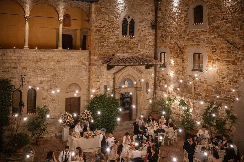 Inner courtyard at night