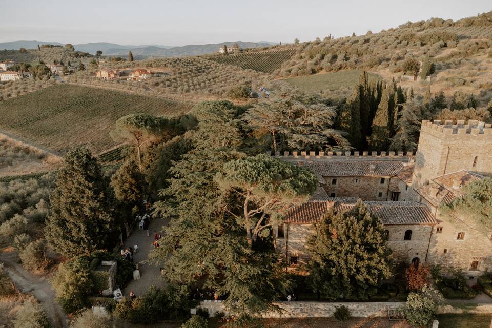 Aerial view of the castle