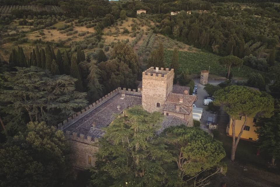 Aerial view of the castle