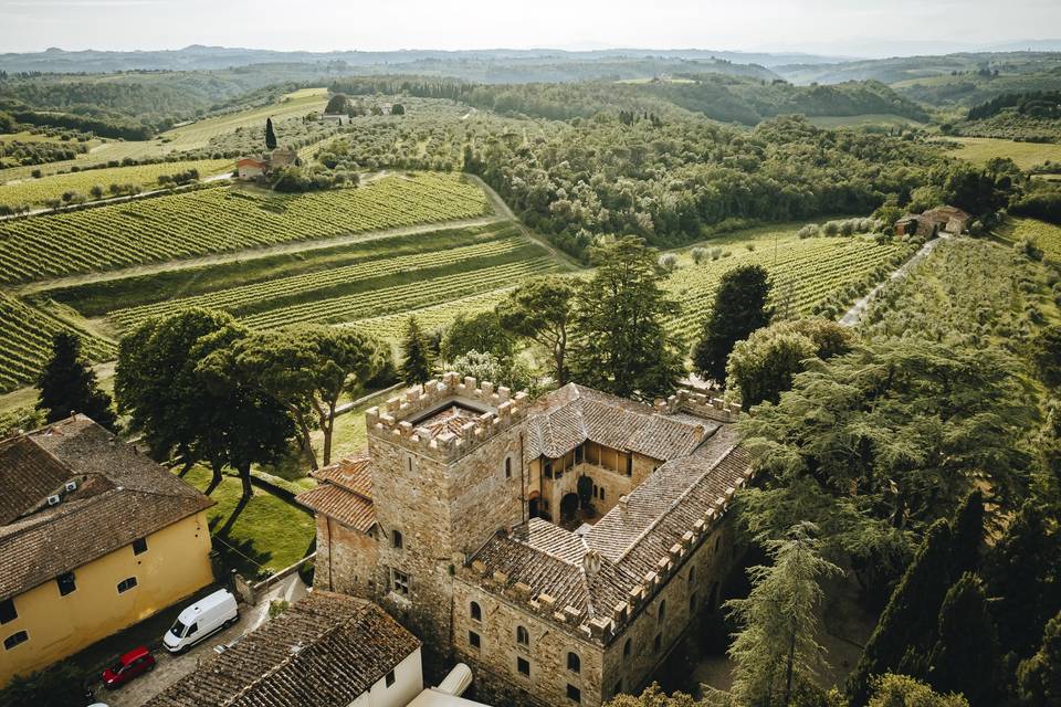 Aerial view of the castle