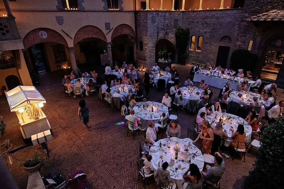 Inner courtyard dinner