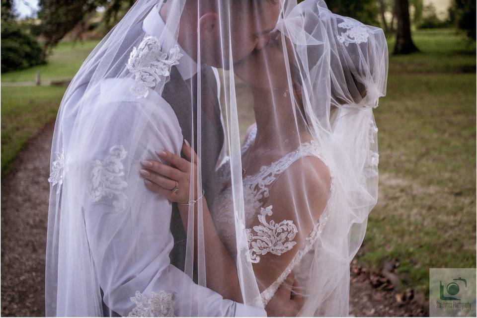 Kiss under veil