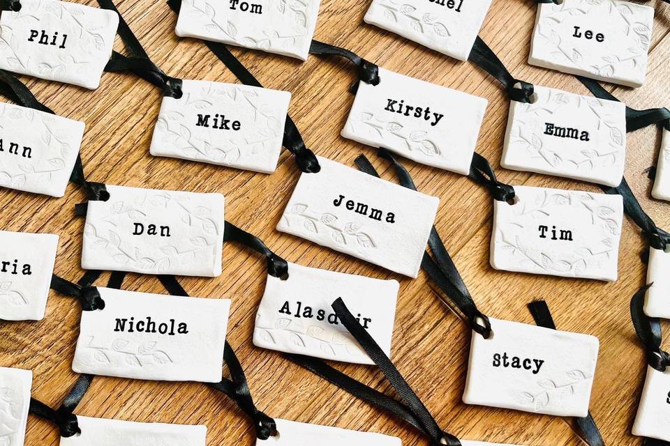 Clay Name Tags
