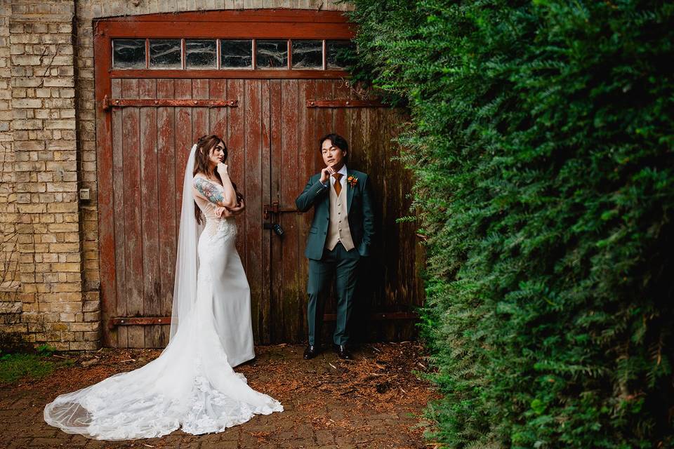 Bride and Groom Barn Door