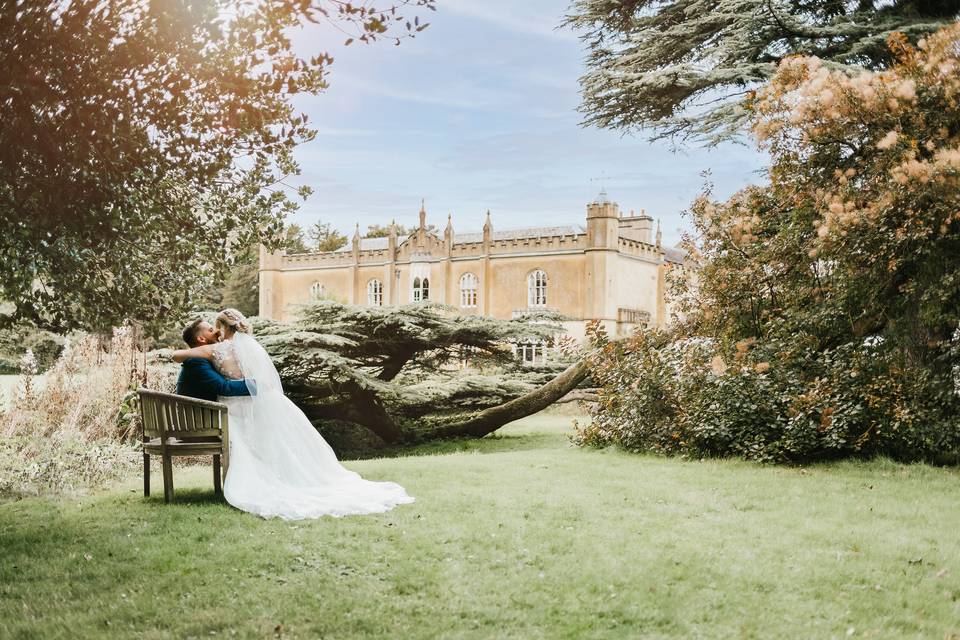 Couple in Front of Cedar Tree