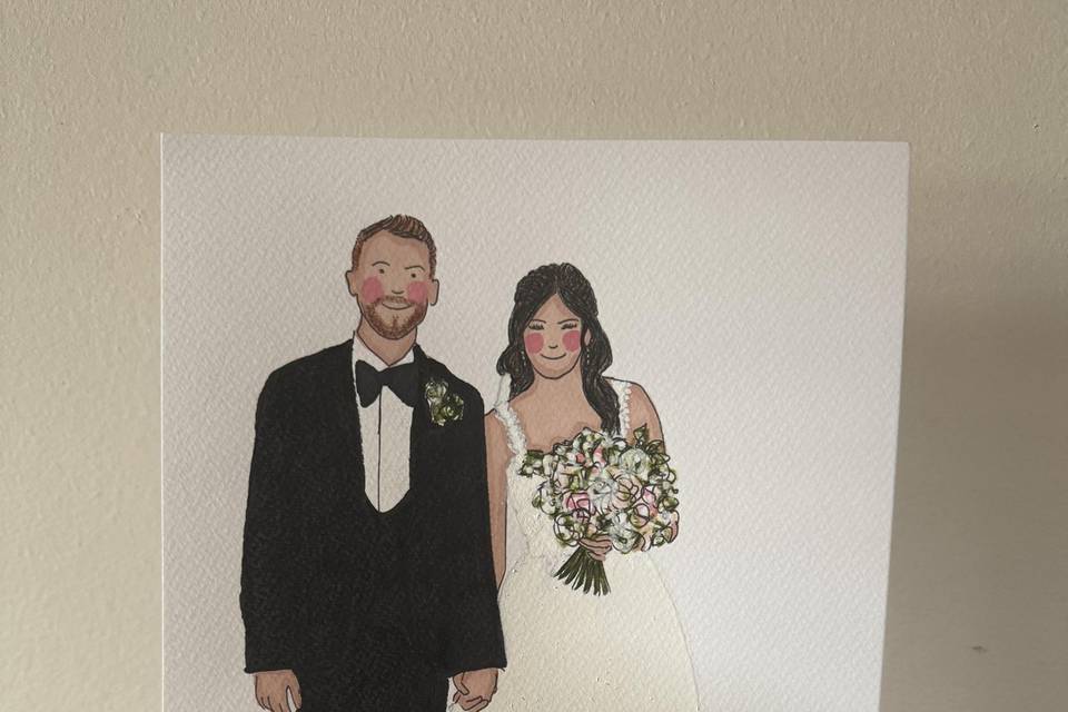 Detailed wedding portrait