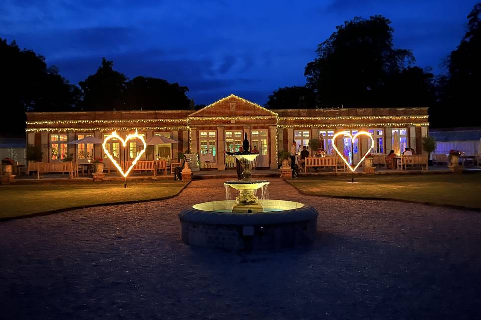 Pair Flaming Hearts