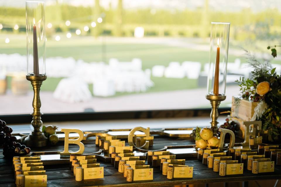 Wedding and reception rooms