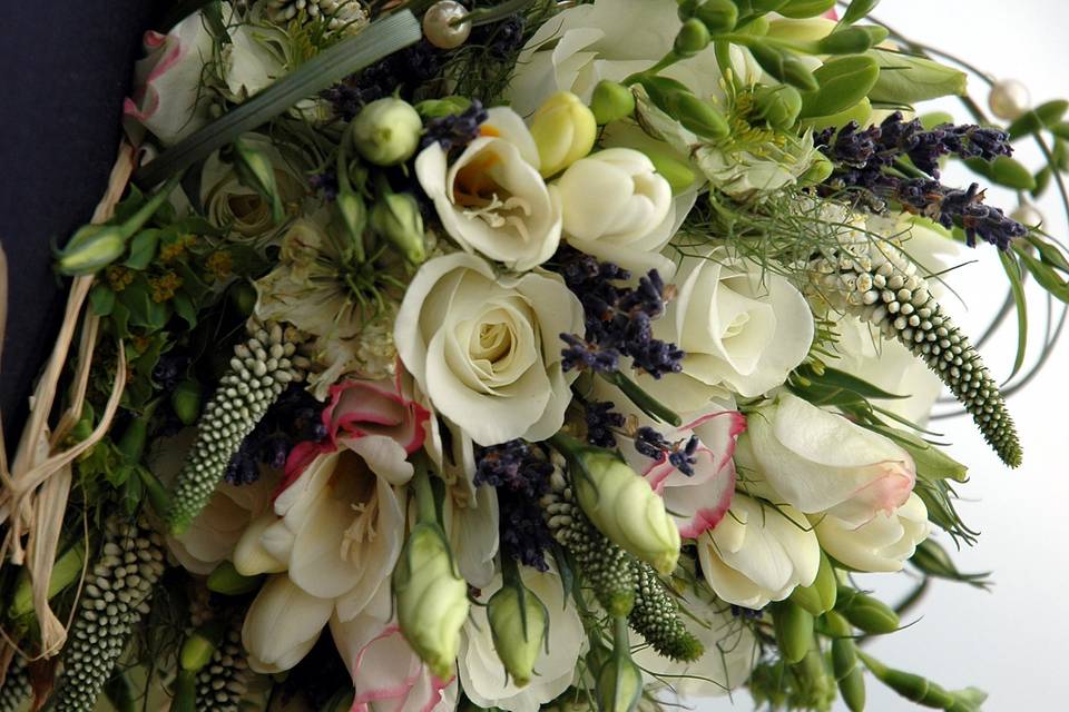 Freesia and Lizzianthus