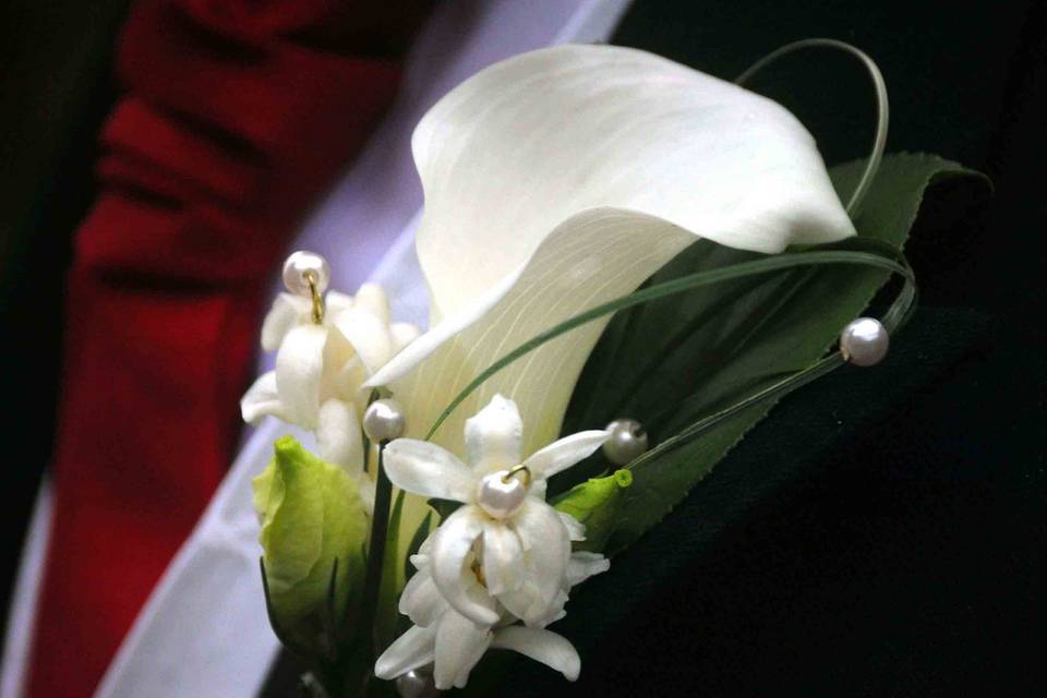Calla lily buttonhole
