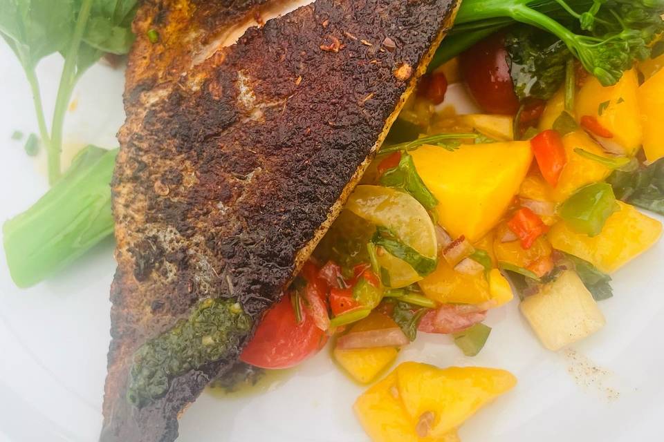 Summer Seabass dish