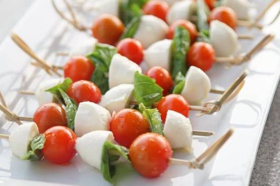 Tricolour mini skewers