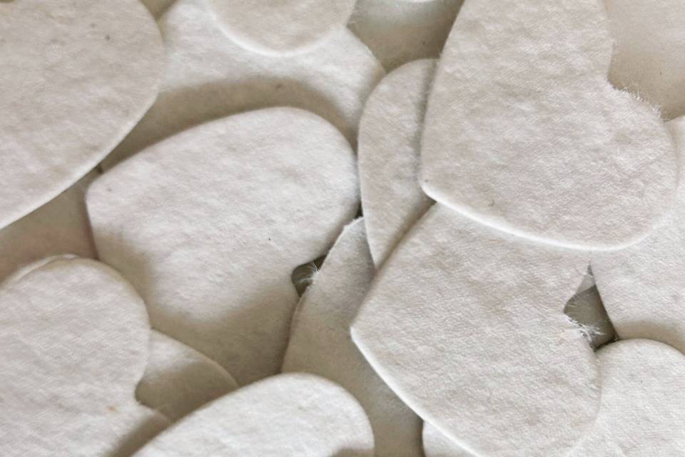 Seeded paper hearts