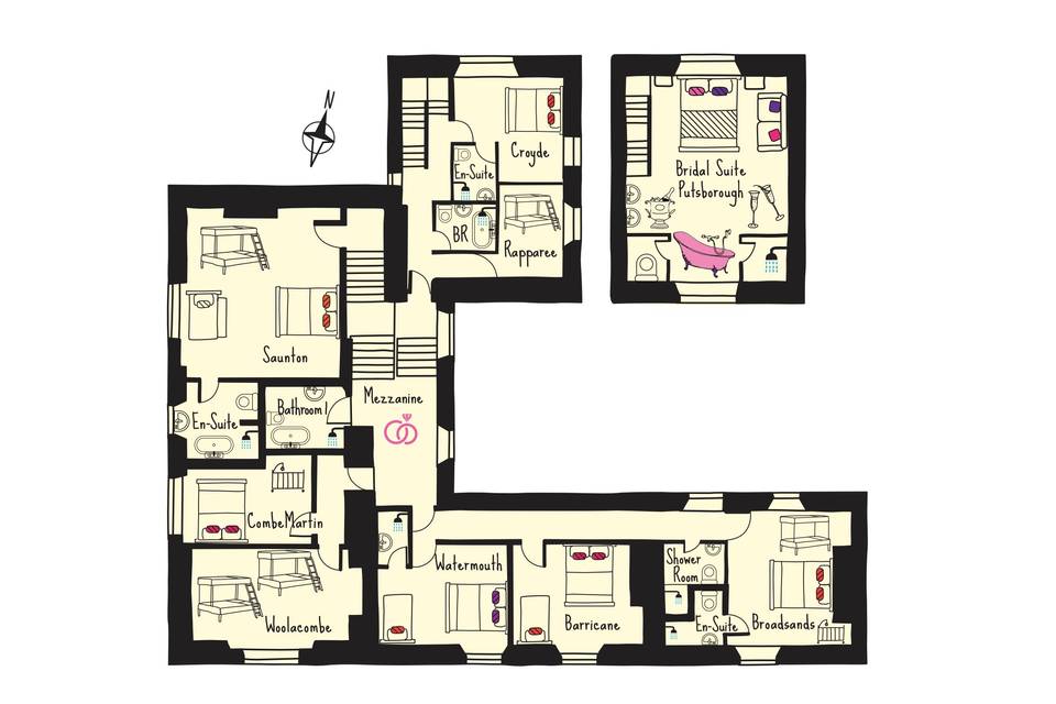 House 1st floor map