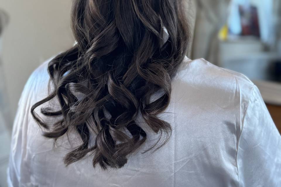 Textured half up