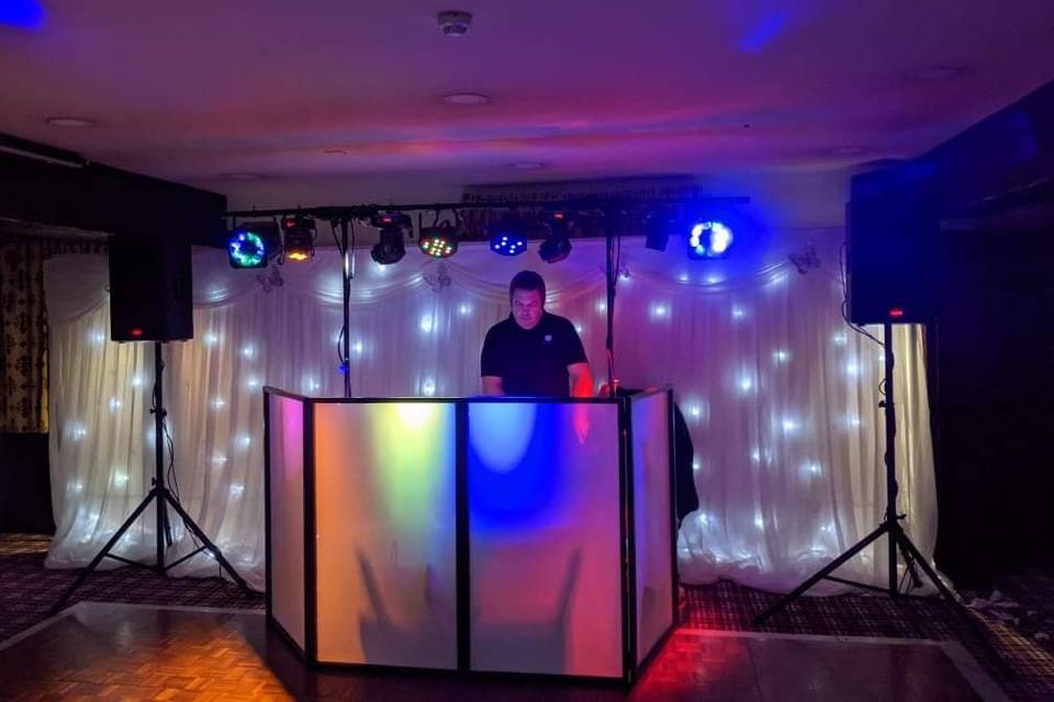 Evening wedding disco