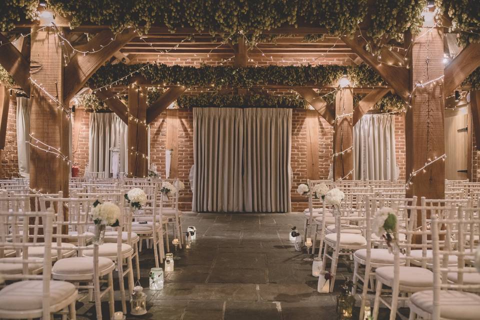Ceremony in our Oak Barn