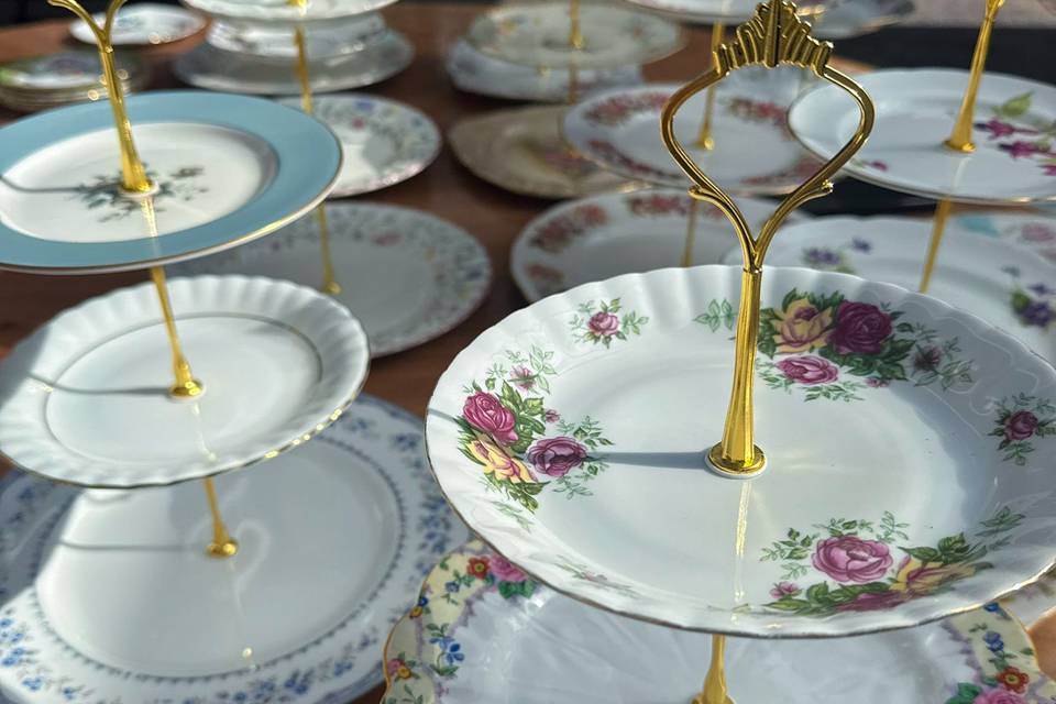 Vintage cake stands
